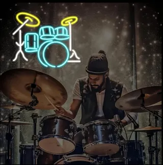 Lampada Neon LED "Batteria"