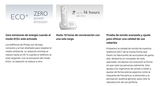 Teléfono Inalámbrico Philips D250 Blanco