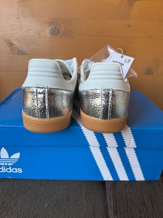 Adidas Bambas Plata y Goma