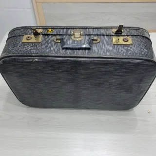 Maleta Rígida Vintage Legoi gris a rayas