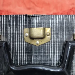 Maleta Rígida Vintage Legoi gris a rayas