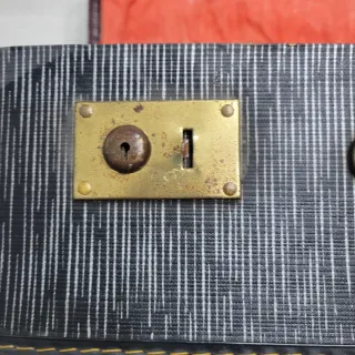 Maleta Rígida Vintage Legoi gris a rayas