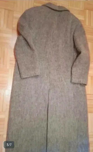 Abrigo largo gris perla talla 46