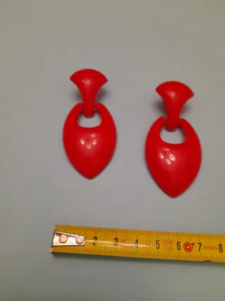 Pendientes pinza rojos