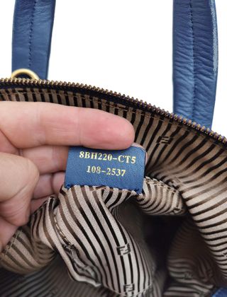 Borsa Fendi Chamaleon Pelle Blu Oro Vintage Y2K