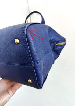 Borsa Fendi Chamaleon Pelle Blu Oro Vintage Y2K