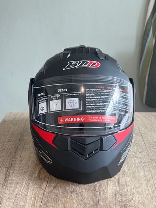 Casco Moto Modular BLD Negro Rojo