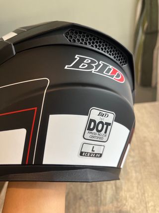 Casco Moto Modular BLD Negro Rojo