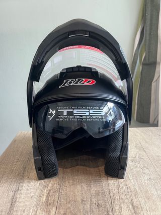 Casco Moto Modular BLD Negro Rojo