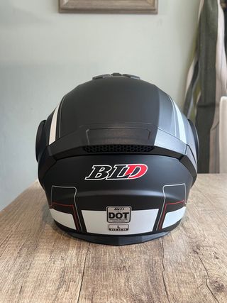 Casco Moto Modular BLD Negro Rojo