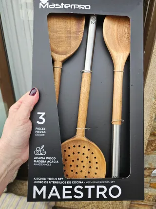 Set 3 Utensilios Cocina Madera MasterPRO