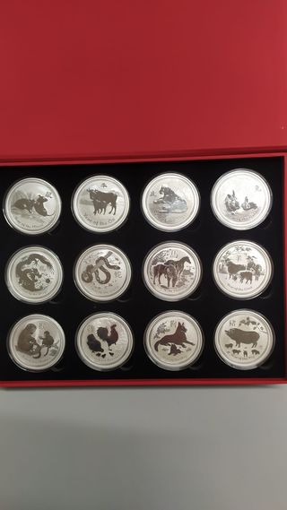 AUSTRALIA  argento da 2oz. Serie “Lunar II”