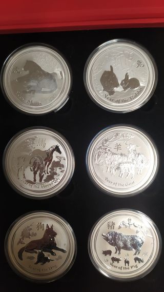 AUSTRALIA  argento da 2oz. Serie “Lunar II”
