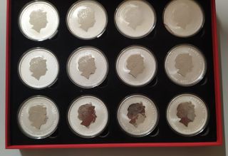 AUSTRALIA  argento da 2oz. Serie “Lunar II”