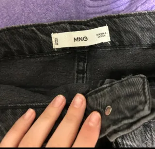 Falda larga vaquera gris