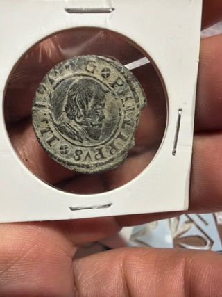 Moneda Felipe IV Madrid 1662-1663 16 Maravedís