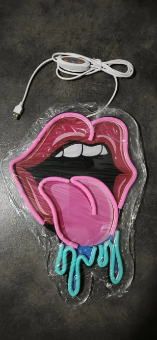 Lampada Neon LED "Rolling Stones"