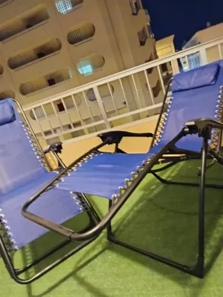 2 sillas reclinables exterior