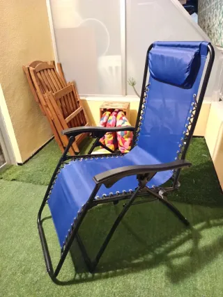 2 sillas reclinables exterior