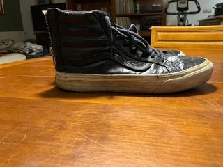 Vans botas negrs piel