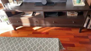 Mesa TV Ikea Idanas Madera Oscura