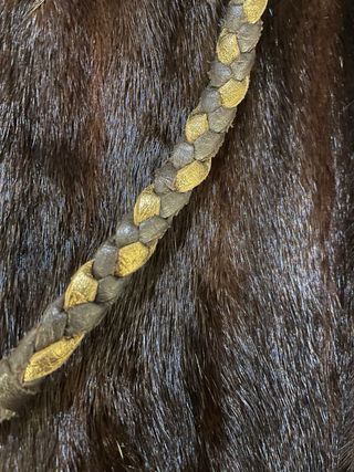 Abrigo de piel pelo marrón