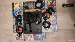2 PlayStation PS2 + lotto di giochi + vari controller