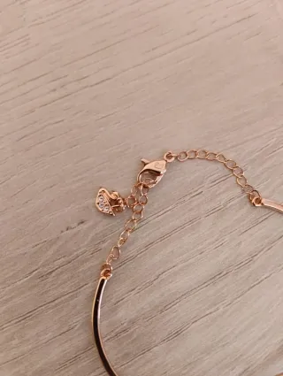 Pulsera Swarovski Corazón Oro Rosa