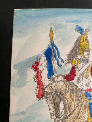 Acquerello con interventi a matita