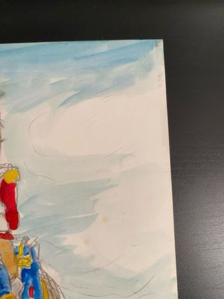 Acquerello con interventi a matita