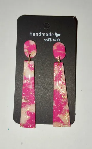 Pendientes largos hechos a mano