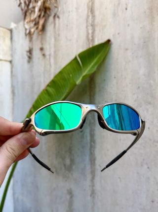 Oakley Juliet Gafas de Sol Verdes y Plateadas