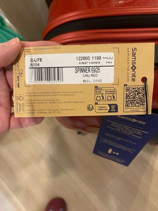 Maleta Samsonite C-Lite Spinner 69cm Roja Nueva.