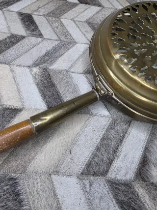 Brasero rústico metal y madera