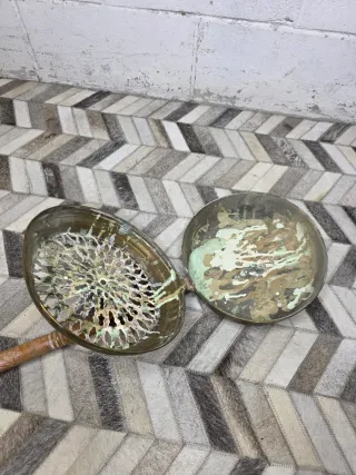 Brasero rústico metal y madera