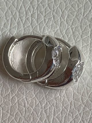 Pendientes de plata con circonita