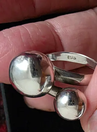 Conjunto Pulsera y Anillo Bolas Plata