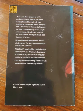 Don't Look Now: Script of the film by Nicolas Roeg