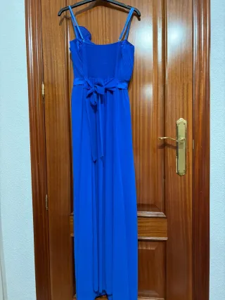 Vestido azul fiesta puesto una vez