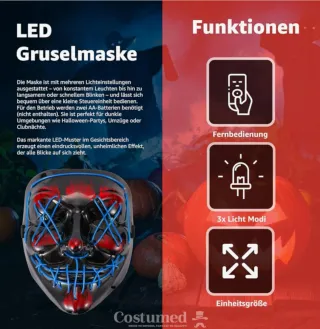 Máscara inspirada de la película The Purge LED