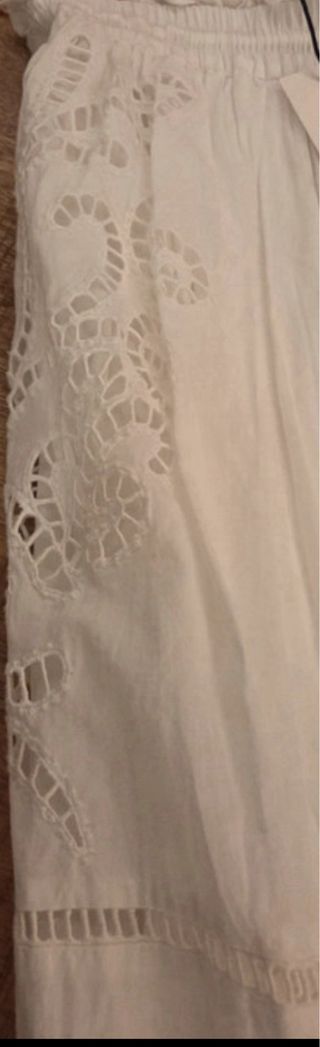 Conjunto ZARA bordado blanco Talla L NUEVO