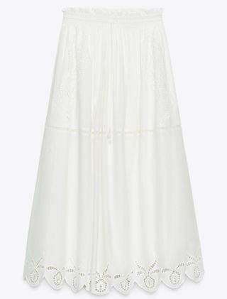 Conjunto ZARA bordado blanco Talla L NUEVO