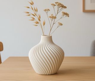 Vaso Scultoreo Bianco di Design – Stampa 3D ECO