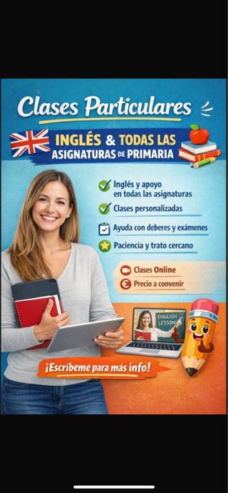 Ofrezco clases particulares de inglés y apoyo