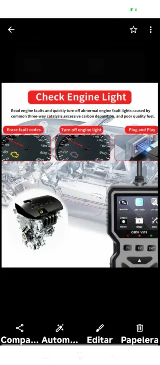 Escáner para vehículos OBD2 V519 AZÚL