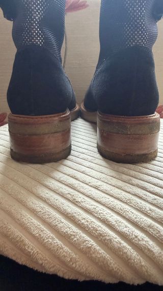 Botines de ante Castañer negros y plateados T.40