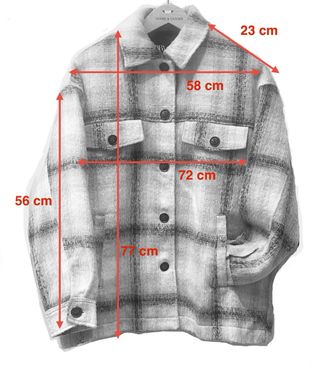 Chaqueta cuadros oversize Zara XXL