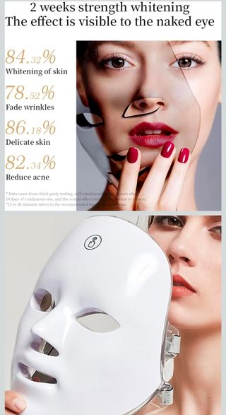 Máscara LED Facial Cuidado Piel