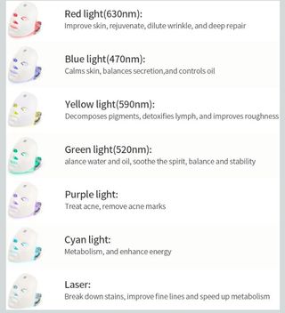 Máscara LED Facial Cuidado Piel