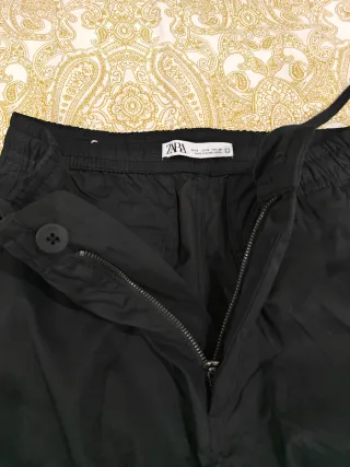 Pantalones Cargo Zara Negros